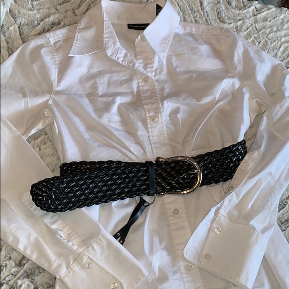 New York & Company Dresses New York And Co White Dress Shirt Dress